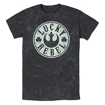 Men's Star Wars Lucky Rebel Mineral Wash Graphic Tee