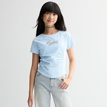 Girls 7-16 Limited Too Front Cinch Graphic Tee