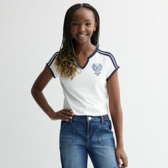 Girls 7-16 Limited Too Notch Neck Jersey Graphic Tee