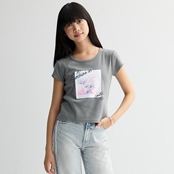 Girls 7-16 Limited Too Graphic Baby Tee