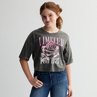 Girls 7-16 Limited Too Oversized Stud Graphic Tee
