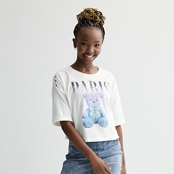 Girls 7-16 Limited Too Oversized Stud Graphic Tee