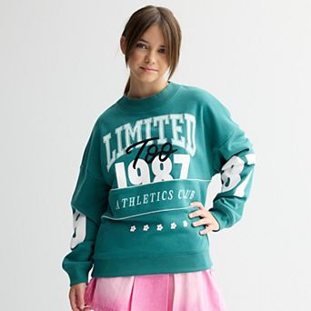 Girls 7-16 Limited Too Branded Crew Sweatshirt