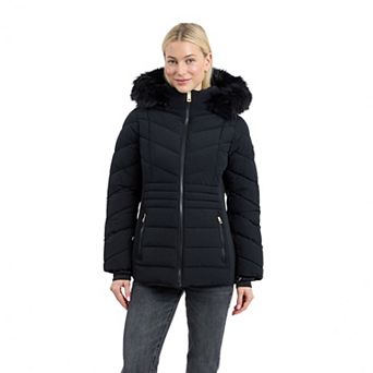 Women's London Fog Short Puffer Coat