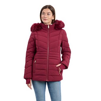 Women's London Fog Short Puffer Coat