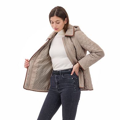 Women's London Fog Hooded Quilted Jacket