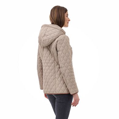 Women's London Fog Hooded Quilted Jacket