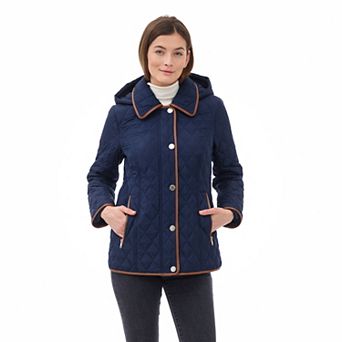 Women's London Fog Hooded Quilted Jacket