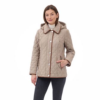 Women's London Fog Hooded Quilted Jacket