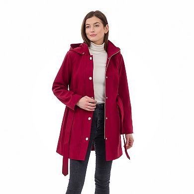 Women's London Fog Hooded Water-Resistant Jacket