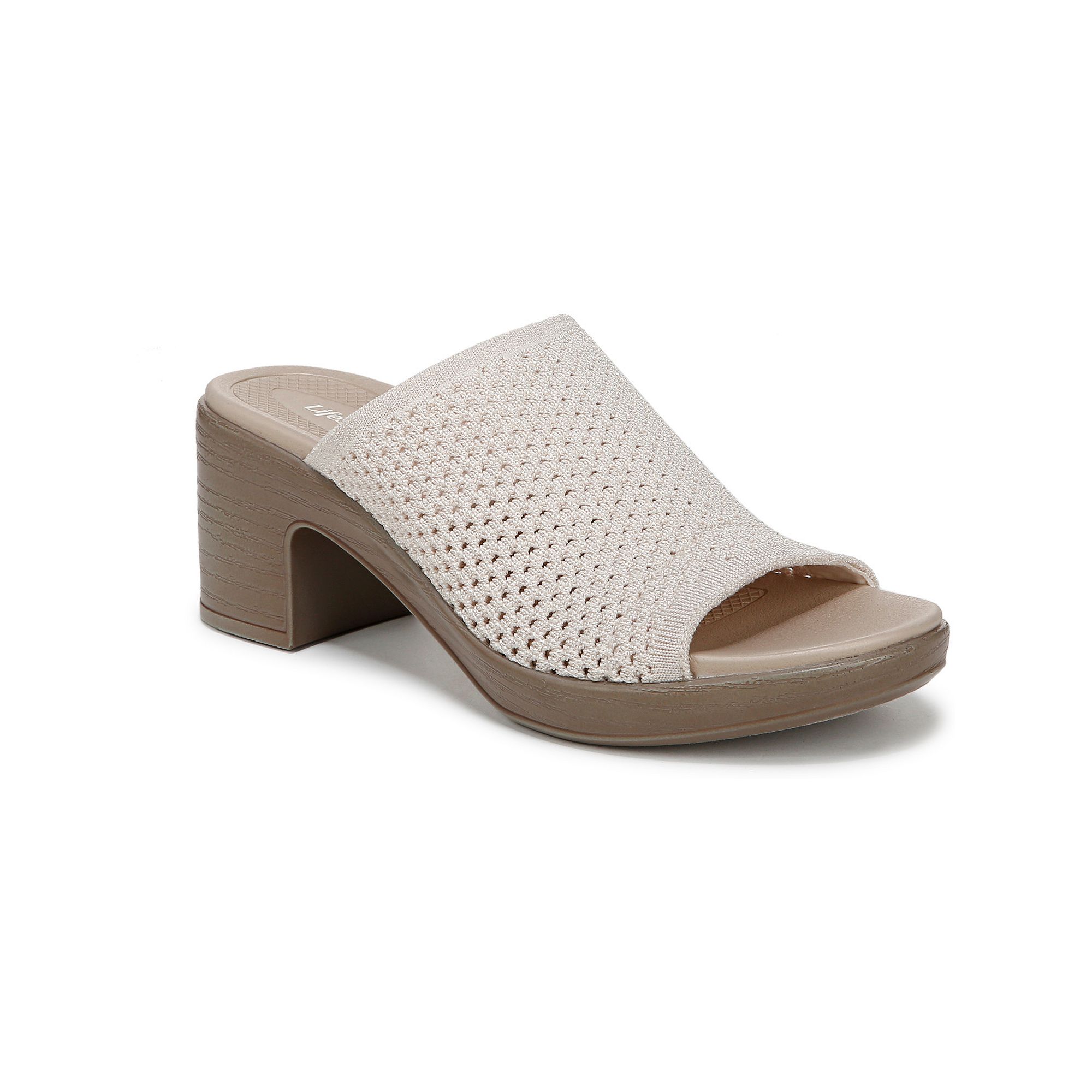 LifeStride Ella Womens Heeled Slides, Size: 6, Eggnog
