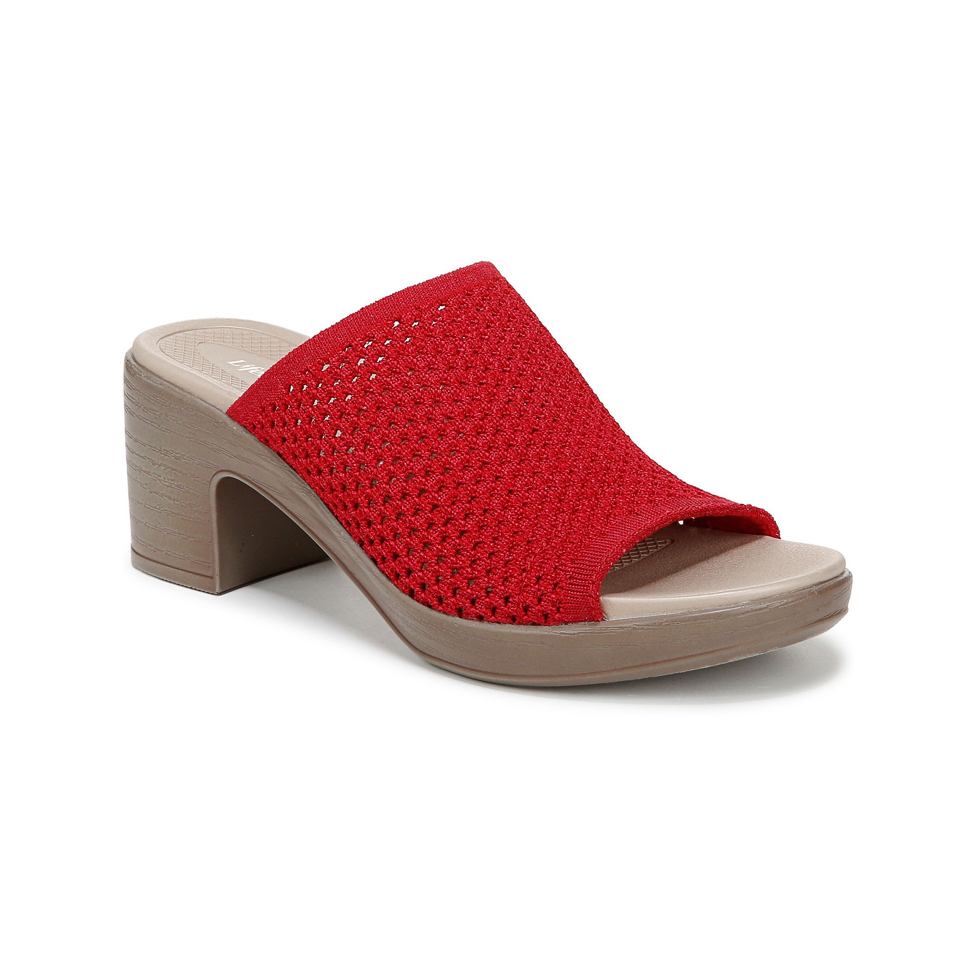 LifeStride Ella Womens Heeled Slides, Size: 6, Red Red
