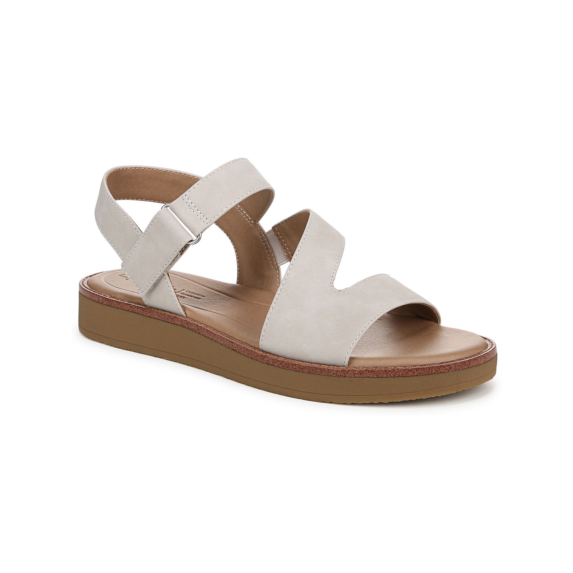 LifeStride Waverly Womens Platform Sandals, Size: 6 Wide, Stone Beige
