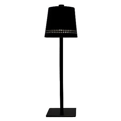 Black Cordless Rechargeable LED Touch Lamp