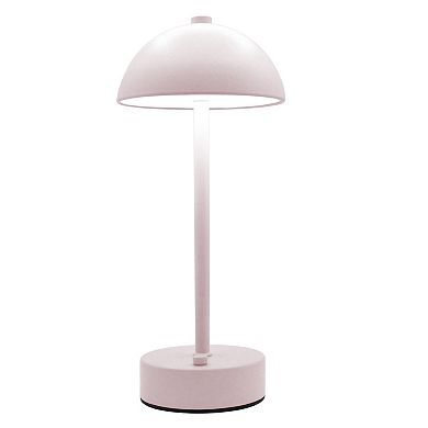 Blush Dome Cordless Rechargeable LED Touch Lamp