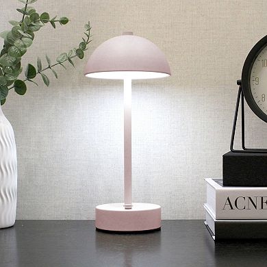 Blush Dome Cordless Rechargeable LED Touch Lamp