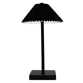 Pleated Shade Cordless LED Touch Lamp