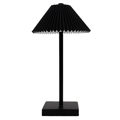 Pleated Shade Cordless LED Touch Lamp