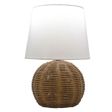 Rattan Accent Lamp with Fabric Shade