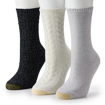 Women's GOLDTOE® 3-Pack Chunky Cable Crew Sock Set