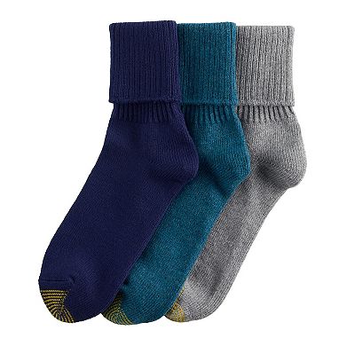 Women's GOLDTOE® Midweight 3-pk. Turn-Cuff Socks Set