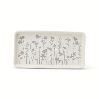 MAISON DE BASE Ceramic Floral Print Catchall Tray