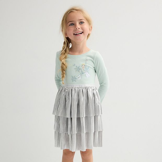 Baby & Toddler Girl Jumping Beans Disney's Frozen Elsa Metallic Tiered Tutu Dress, Toddler Girl's, Size: 12 Months, Elsa Swirl Mint
