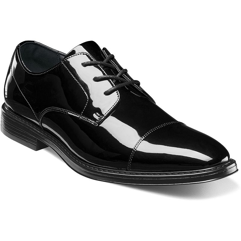 Nunn Bush® Centro Formal Flex Men's Cap Toe Oxford Shoes, Size: 8 Wide, Black Patent