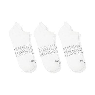Men's Hanes® 3 Pairs Ultimate Absolute Comfort No Show Socks with Heel Shield