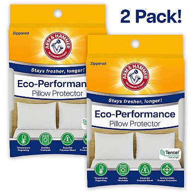 Arm & Hammer 2-Pack Eco Performance Zippered Pillow Protectors
