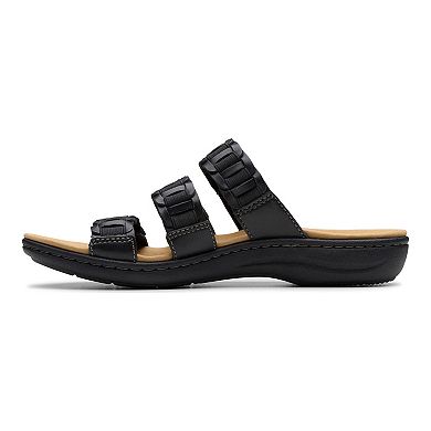 Clarks® Laurieann Hope Women's Leather Slide Sandals