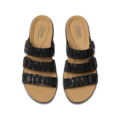 Clarks® Laurieann Hope Women's Leather Slide Sandals