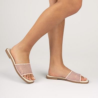 Journee Collection Breckley Women's Slip On Flat Sandals
