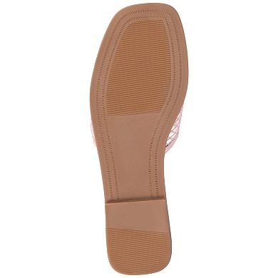 Journee Collection Breckley Women's Slip On Flat Sandals