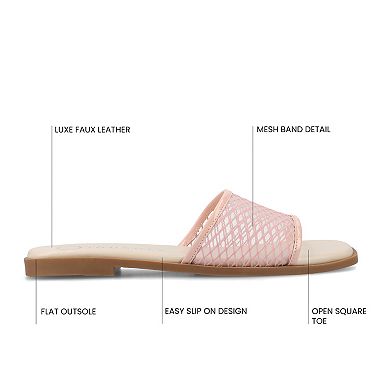Journee Collection Breckley Women's Slip On Flat Sandals