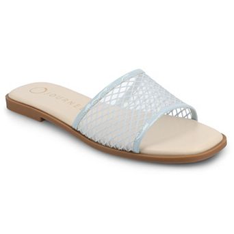 Journee Breckley Women's Slip On Flat Sandals