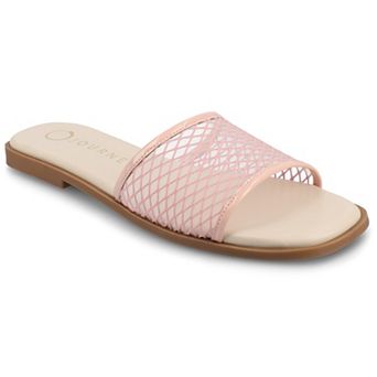Journee Breckley Women's Slip On Flat Sandals