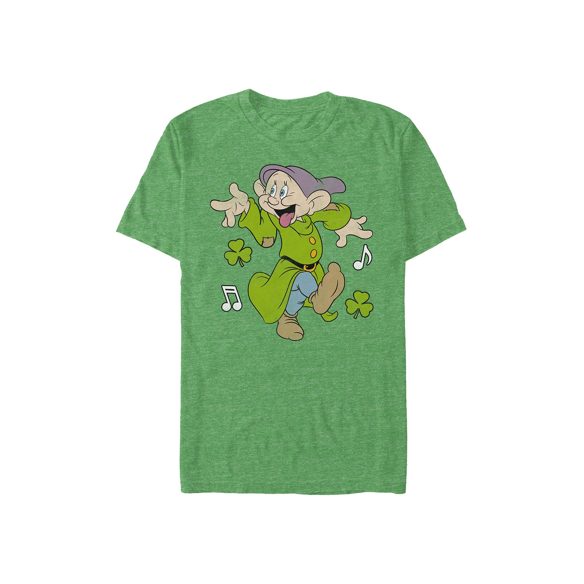 Disneys Snow White And The Seven Dwarfs Dopey Jig Dance Mens Graphic Tee,
