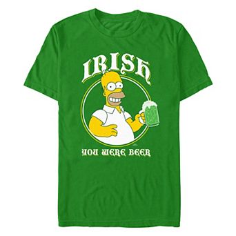 Men's The Simpsons Irish You Were Beer Graphic Tee