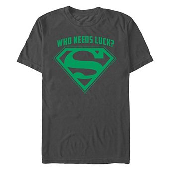 Men's Superman Who Needs Luck? Graphic Tee