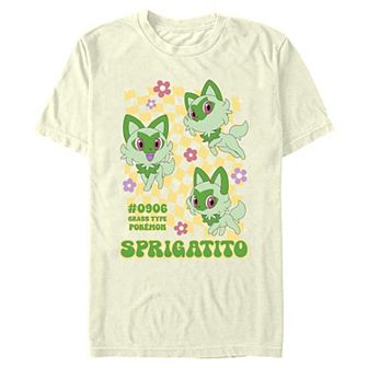Men's Pokémon Sprigatito Grass Type Pokémon Graphic Tee