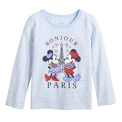 Girls 4-12 Jumping Beans® Disney's Minnie & Mickey Mouse Long Sleeve Graphic Tee