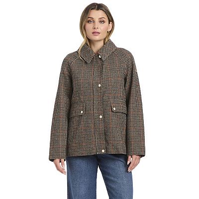 Women's DRAPER JAMES RSVP™ Faux Fur Collar Houndstooth Jacket