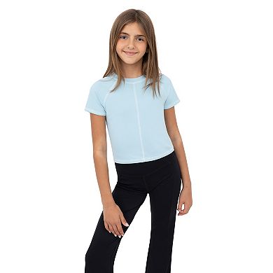 Girls 7-20 Layer 8 Short Sleeve Rib Active Tee