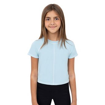 Girls 7-20 Layer 8 Short Sleeve Rib Active Tee
