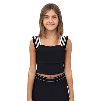 Girls 7-20 Layer 8 Ruffle Rib Tank Top