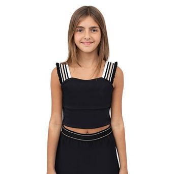 Girls 7-20 Layer 8 Ruffle Rib Tank Top