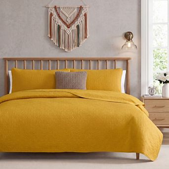 HLC.ME Lorenzo - 3 pc Soft Quilt Set, Lightweight Interlocked Machine Washable Bedspread Coverlet