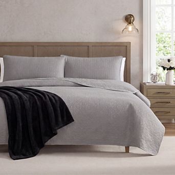 HLC.ME Lorenzo - 3 pc Soft Quilt Set, Lightweight Interlocked Machine Washable Bedspread Coverlet