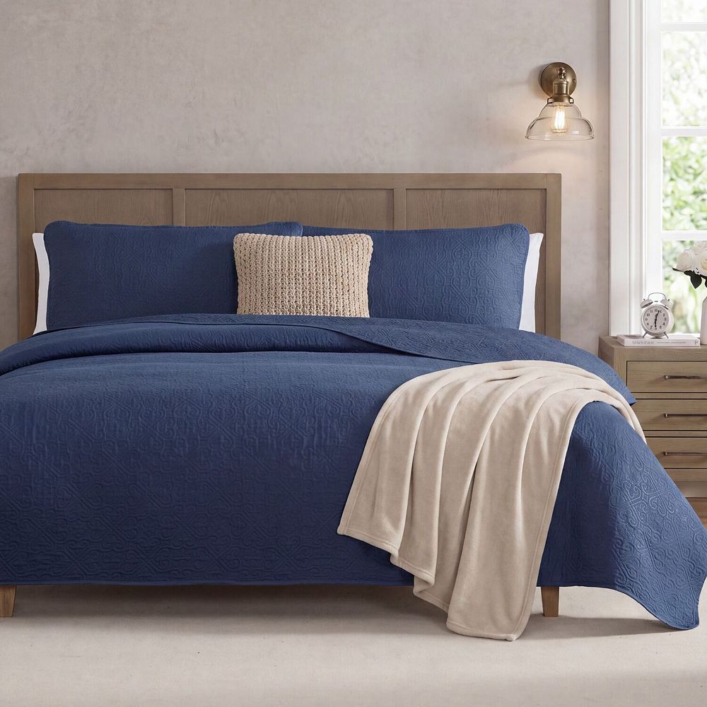 HLC.ME Lorenzo - 3 Piece Soft Quilt Set, Lightweight Interlocked ...